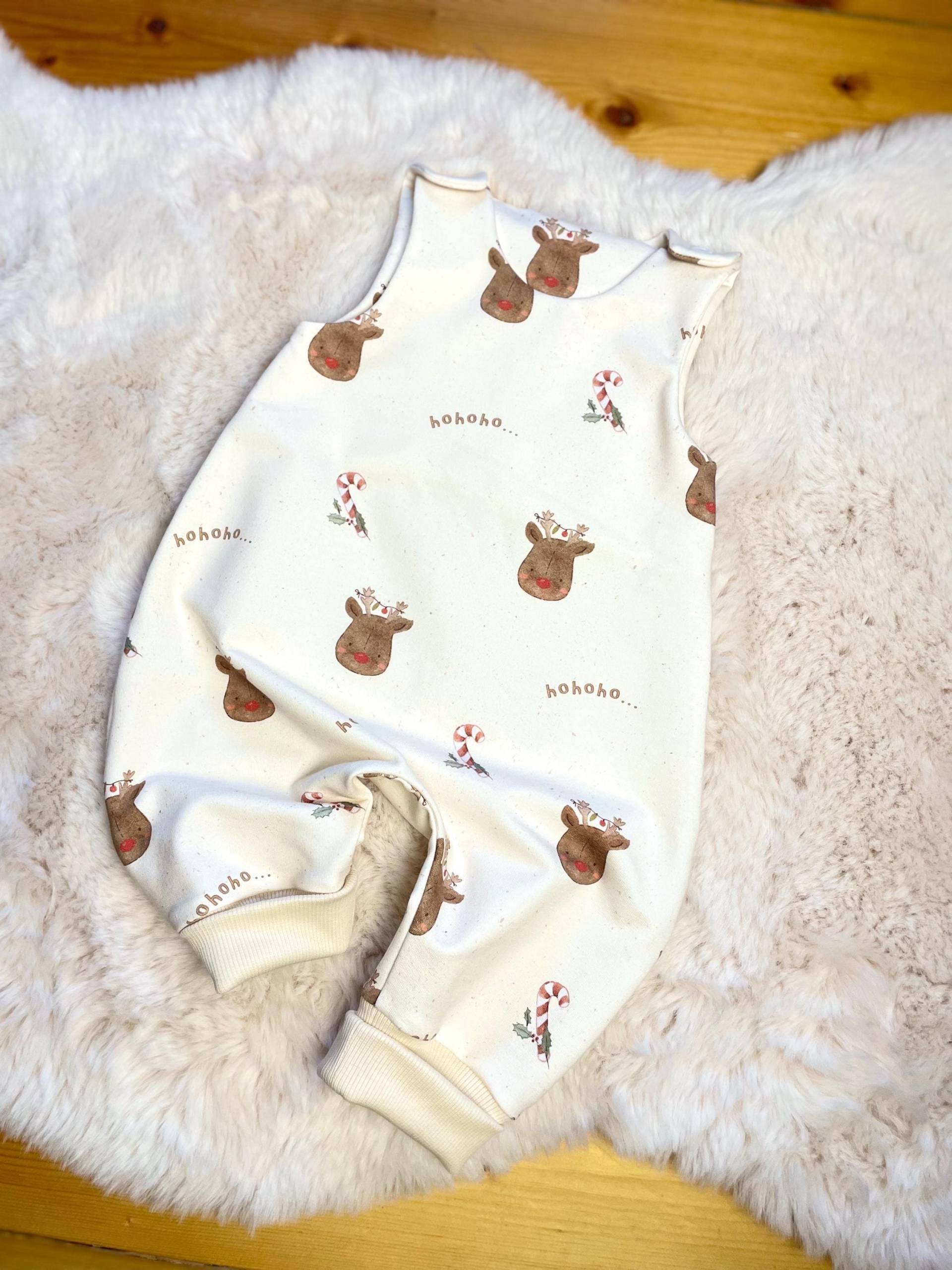 Baby Strampler „Rudolph" | Weihnachts-Outfit Mit Rentier Overall Unisex Gr.50-86 Handmade Geschenk von almiLiDesign