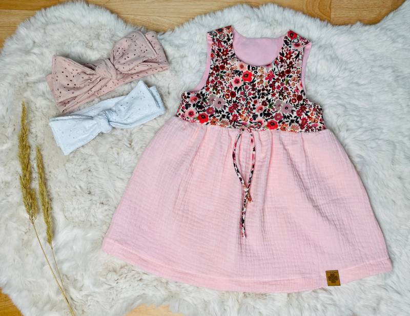Musselin-Jersey-Kleid „Millefleurs" Für Mädchen | Baby/Kind Gr.74 Sofortkauf von almiLiDesign
