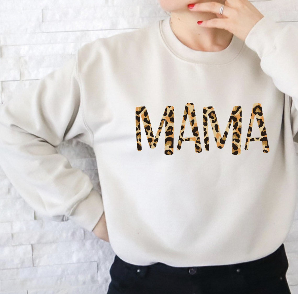 Leopard Mama Shirt, Gepard Sweatshirt, Geschenk Für Mama, Oma Muttertagsgeschenk von almondbutterfly