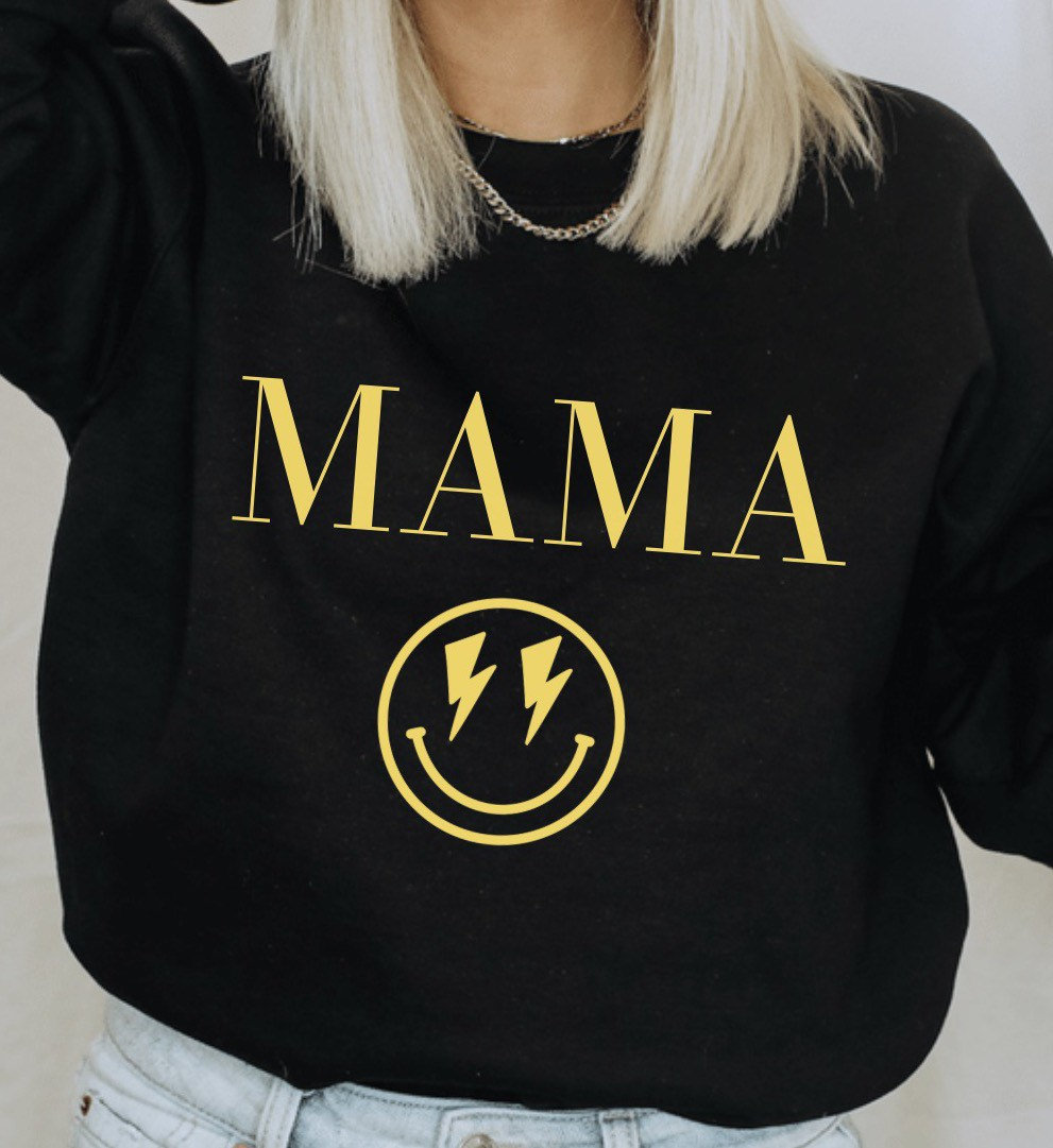 Mama Crewneck, Sweatshirt, Muttertag Geschenk, Oversized Geschenk Für Sie, Mom Life S-5x von almondbutterfly