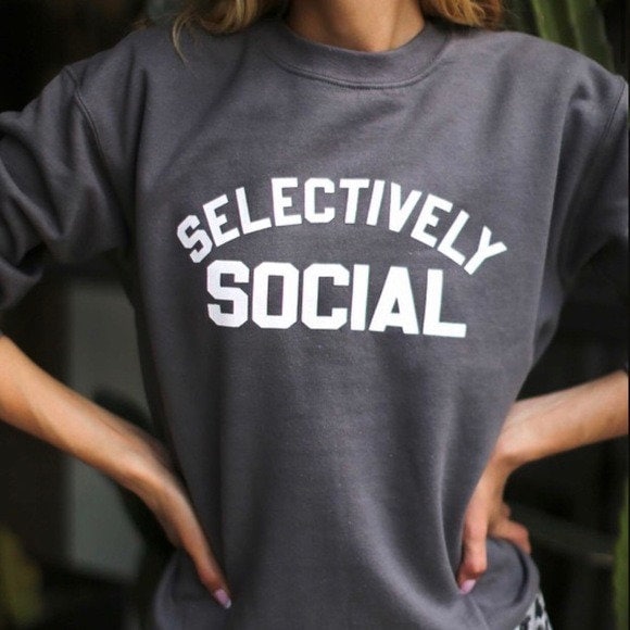 Wählbar Soziales Übergroßes Sweatshirt Top Damen Shirt von almondbutterfly
