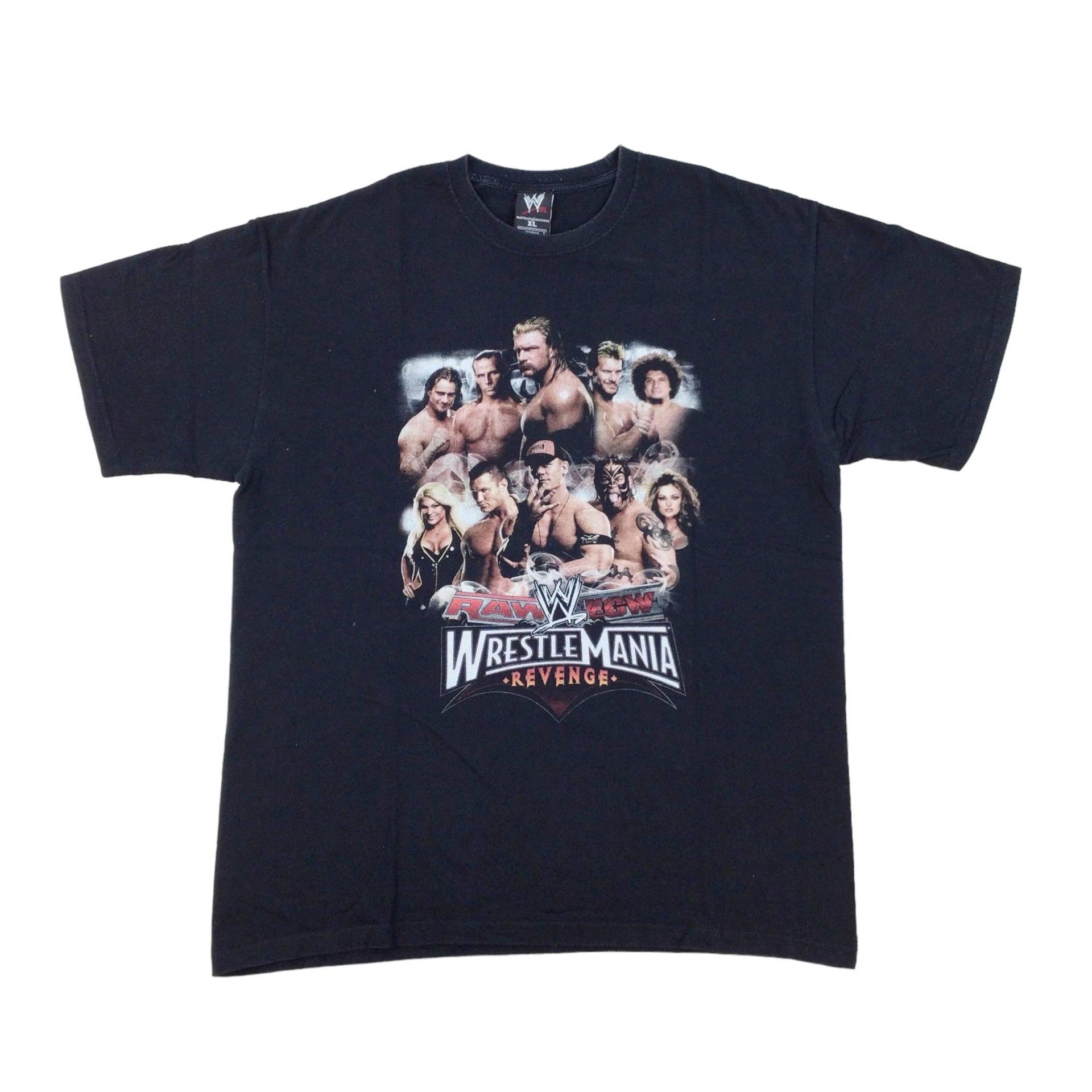 Modernes Raw Ecw Wrestle Mania Revenge Tour 2008 T-Shirt - Xl Größe Männer Top Männlich Y2K Gebrauchtes von aloisstudio