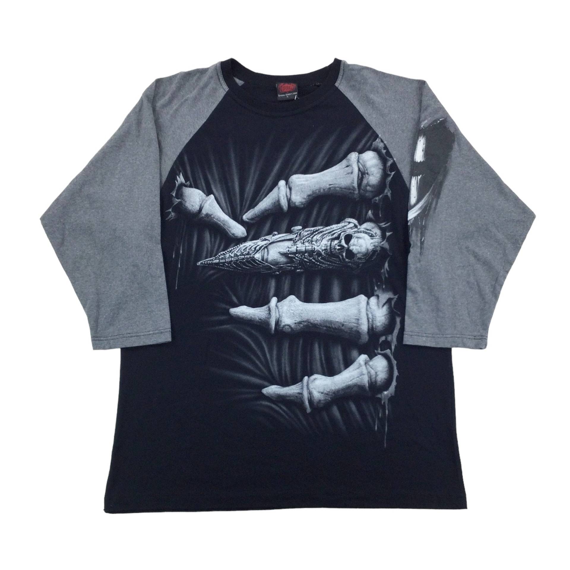 Moderne Spiral Grafik Langarm T-Shirt - Große Größe Männer Top Männlich Y2K Gebrauchte von aloisstudio