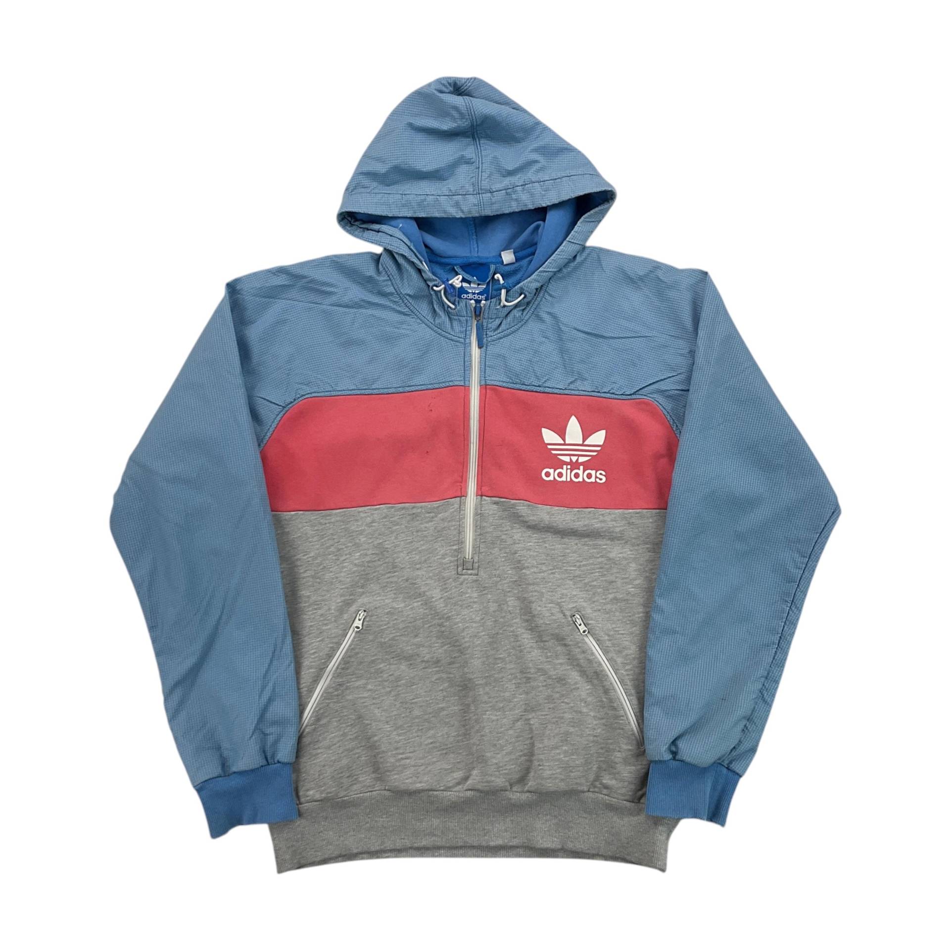 Moderne Y2K Adidas 1/4 Zip Hoodie - Große Größe Männer Pullover Männlich Gebraucht von aloisstudio