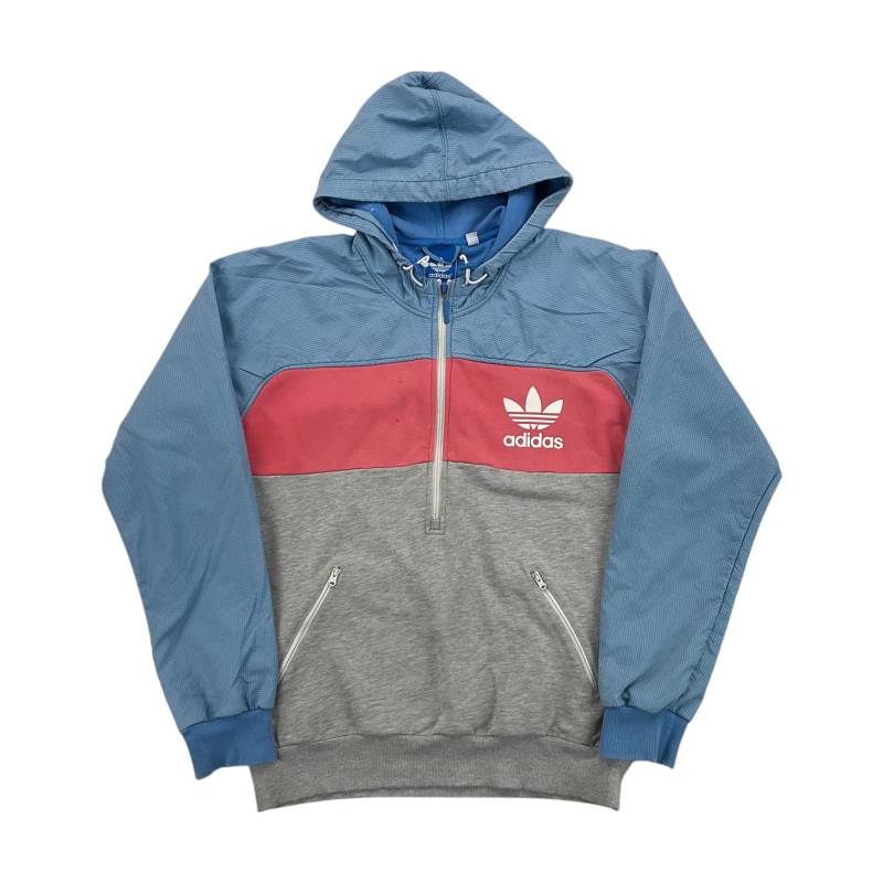 Moderne Y2K Adidas 1/4 Zip Hoodie - Große Größe Männer Pullover Männlich Gebraucht von aloisstudio