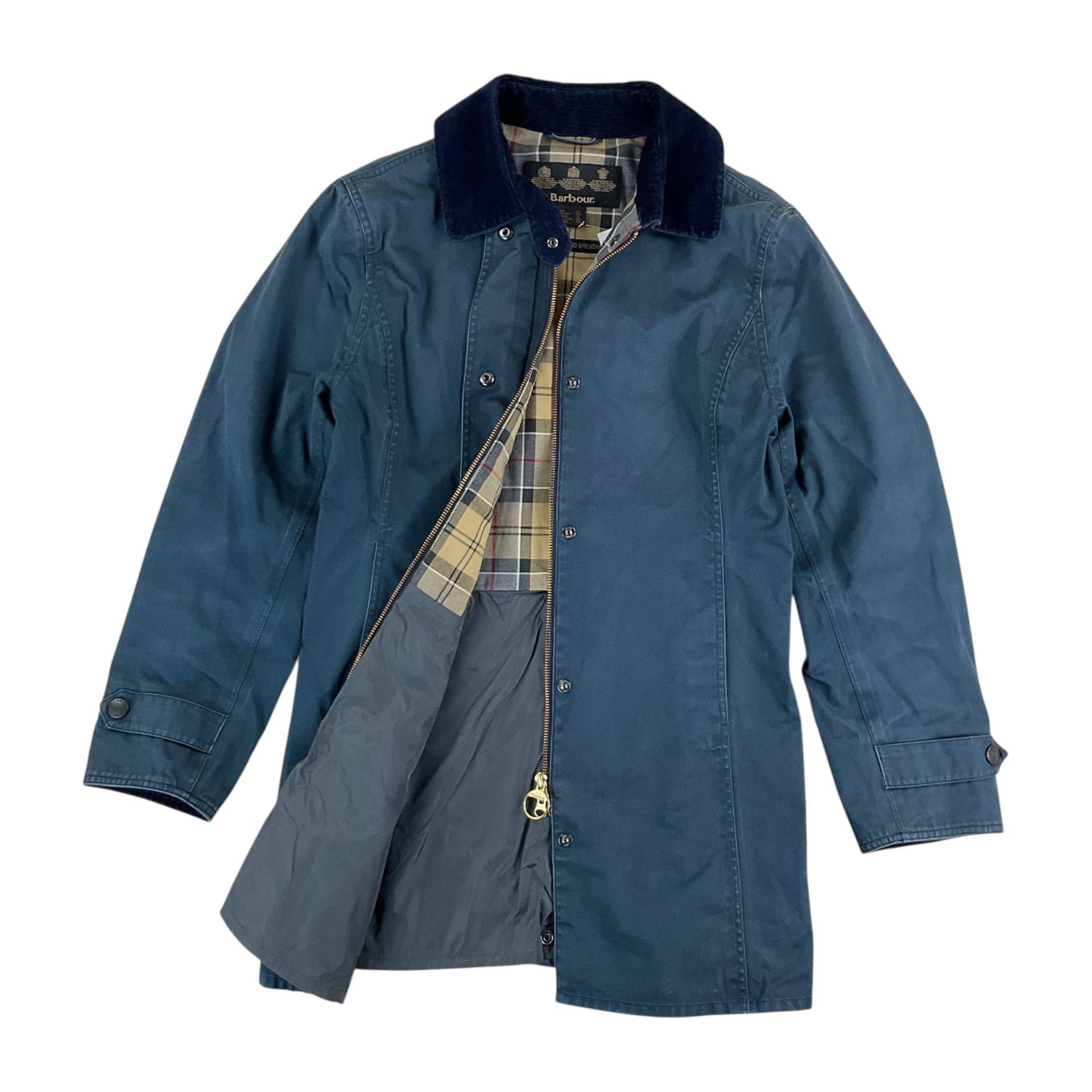 Moderne Y2K Barbour L442 Newmarket Lange Jacke - Damen/36/S Größe Frauen Mantel-Jacke-Frauen-Gebraucht von aloisstudio