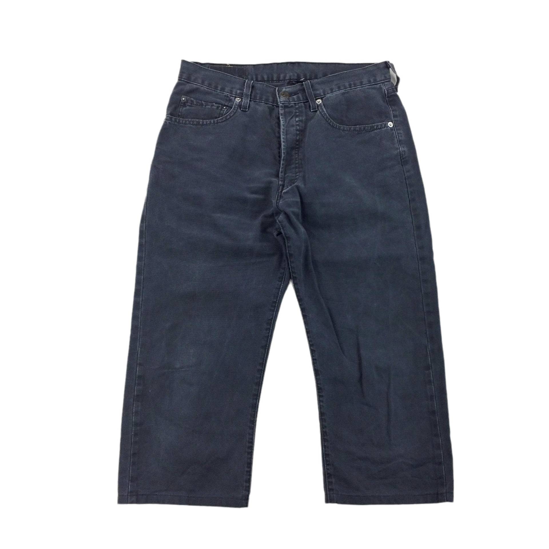 Moderne Y2K Herren Levi's 551 56 Denim Jeans - W33 Größe Hose Gebrauchte Böden von aloisstudio