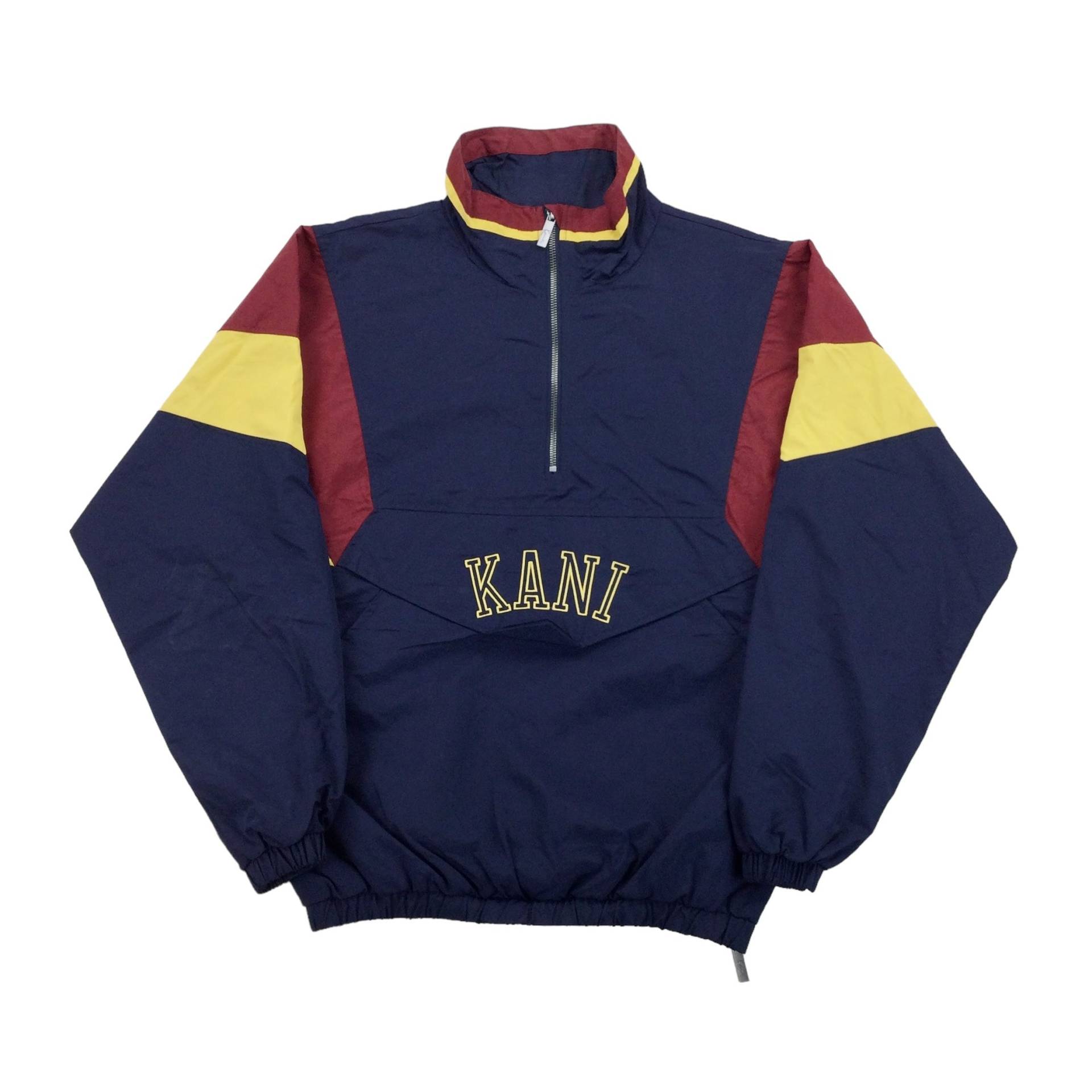 Moderne Y2K Karl Kani 1/2 Zip Jacke - Kleine Größe Männer Mantel Männerjacke Gebraucht von aloisstudio