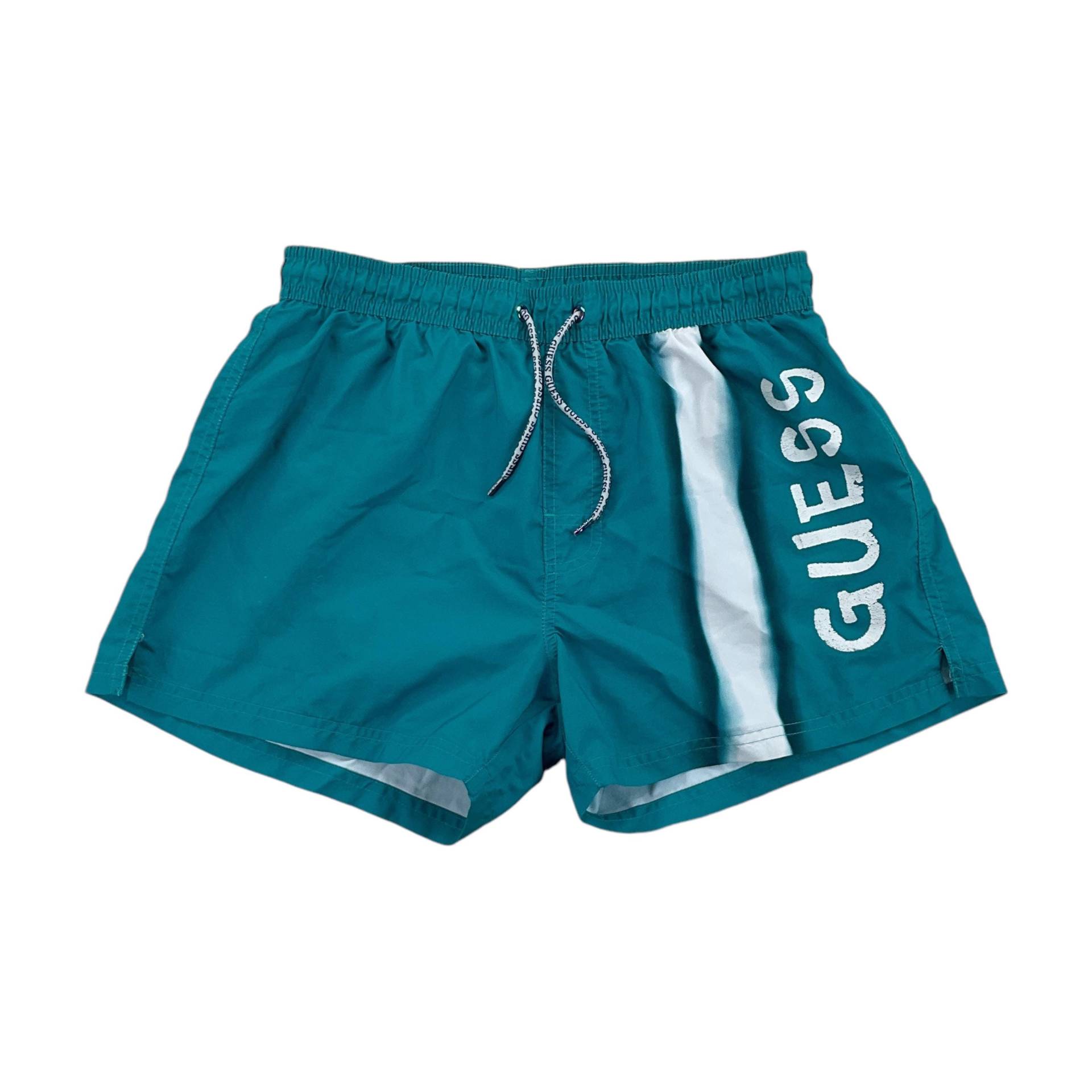 Moderne Y2K Männer Guess Badeshorts - Mittlere Größe Männliche Hose Gebrauchte Sporthosen von aloisstudio