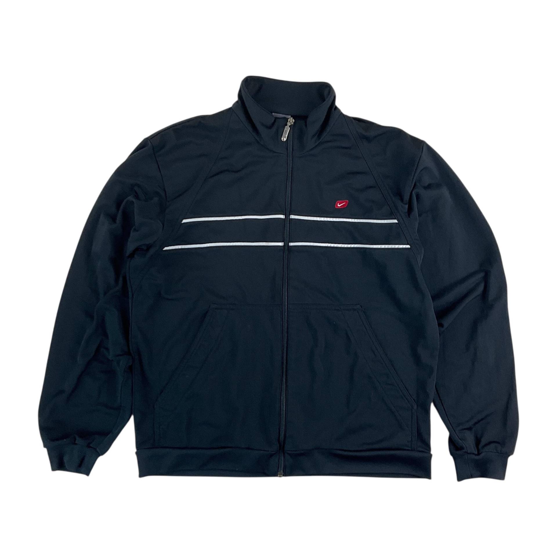 Moderne Y2K Nike 00S Swoosh Sportjacke - Mittlere Größe Männer Mantel Männerjacke Gebraucht von aloisstudio
