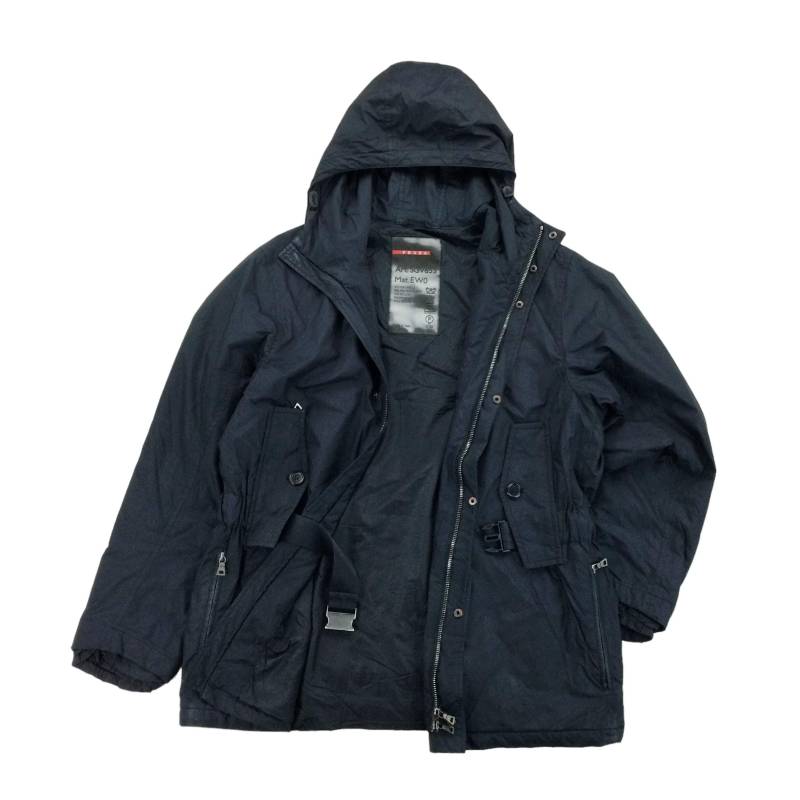 Moderne Y2K Prada Nylon Jacke - Xl Größe Männer Mantel Männerjacke Gebraucht von aloisstudio