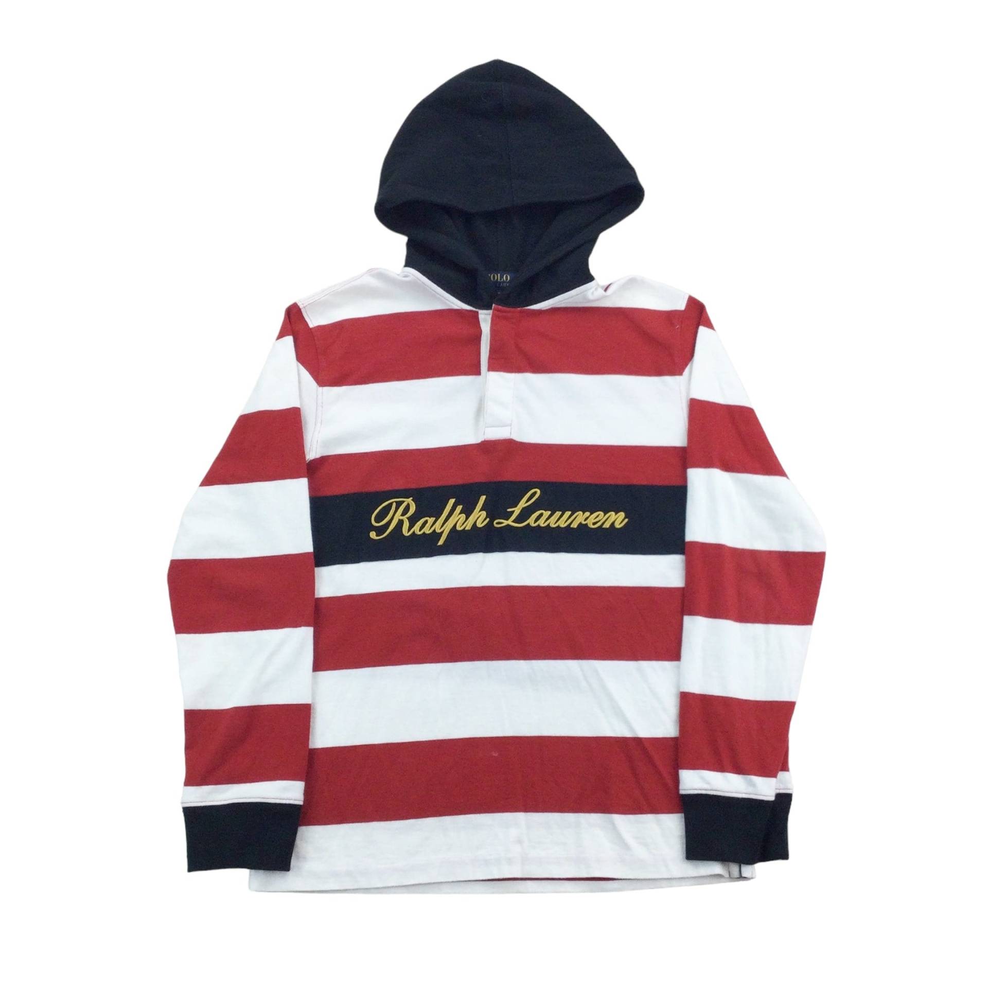 Moderner Y2K Ralph Lauren Hoodie - Kleine Größe Männer Pullover Gebraucht von aloisstudio