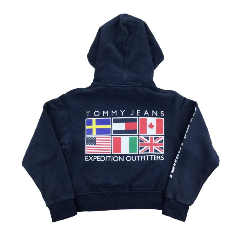 Moderne Y2K Tommy Hilfiger Jeans Hoodie - Damen/S Größe Frauen Pullover Weiblich Gebraucht von aloisstudio
