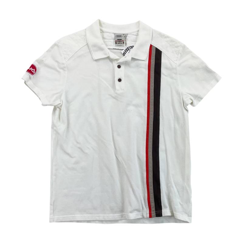 Modernes Audi Quattro Poloshirt - Größe Medium Y2K Herren Top Männer Gebrauchtes von aloisstudio