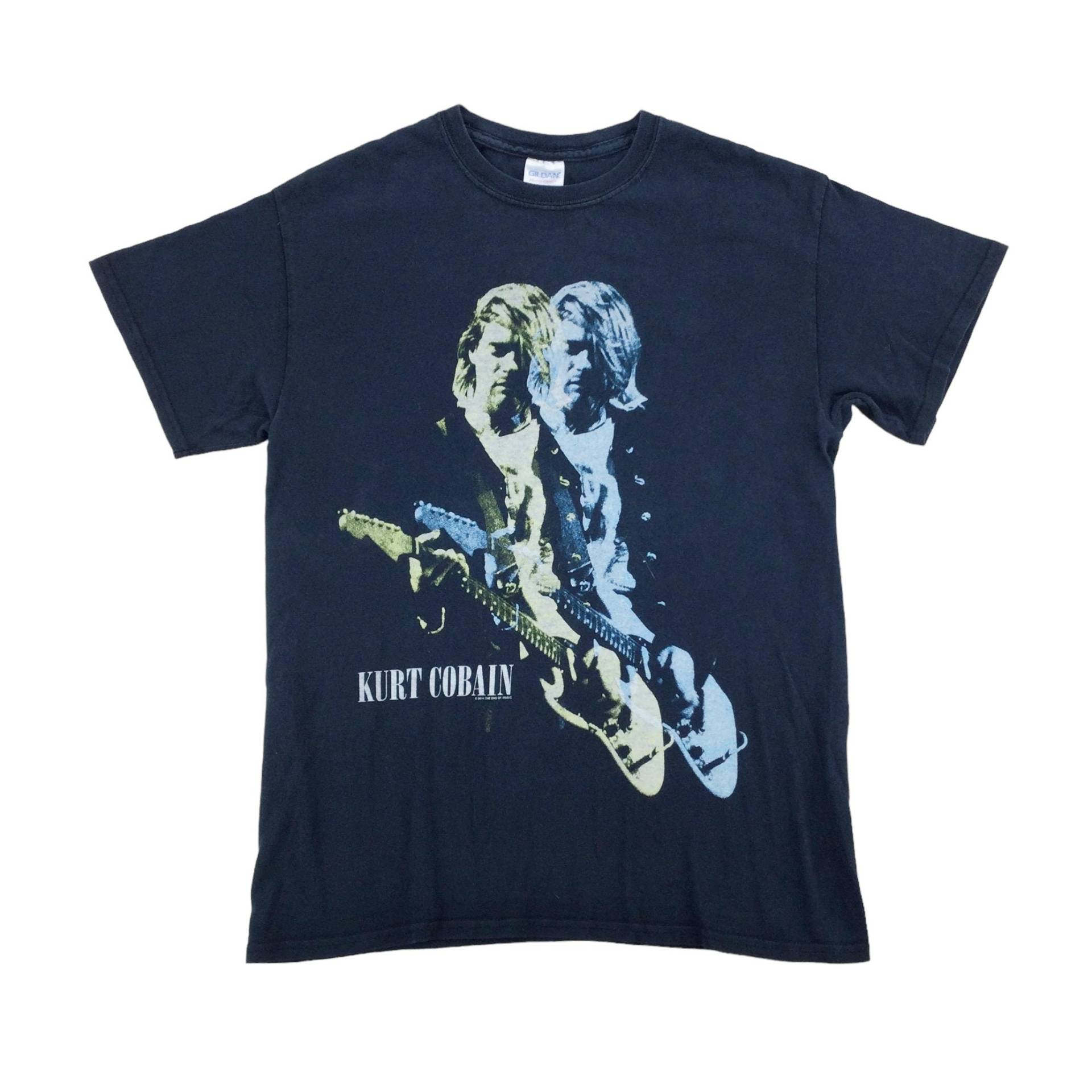 Modernes Kurt Cobain 2014 Grafik T-Shirt - Mittelgroß Männer Top Y2K Gebraucht von aloisstudio