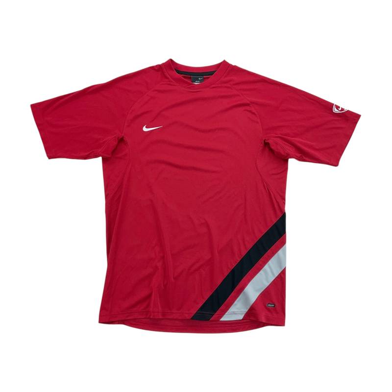 Modernes Nike Swoosh Sport-T-Shirt - Mittlere Größe Männer Top Männlich Y2K Gebrauchtes T-Shirt von aloisstudio