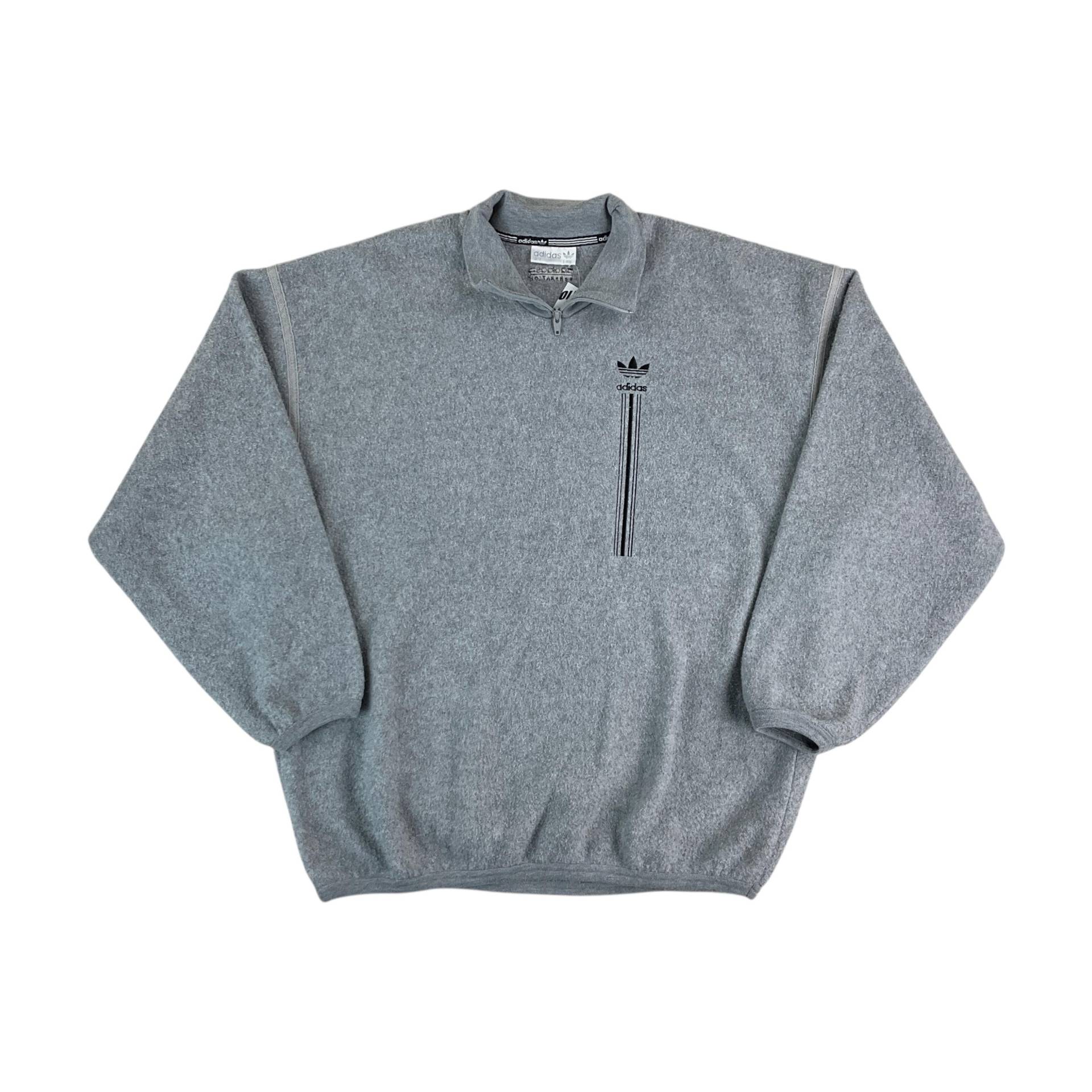 Vintage Adidas 80S Fleece Sweatshirt - D7/Xl Größe Männer Pullover Gebraucht von aloisstudio