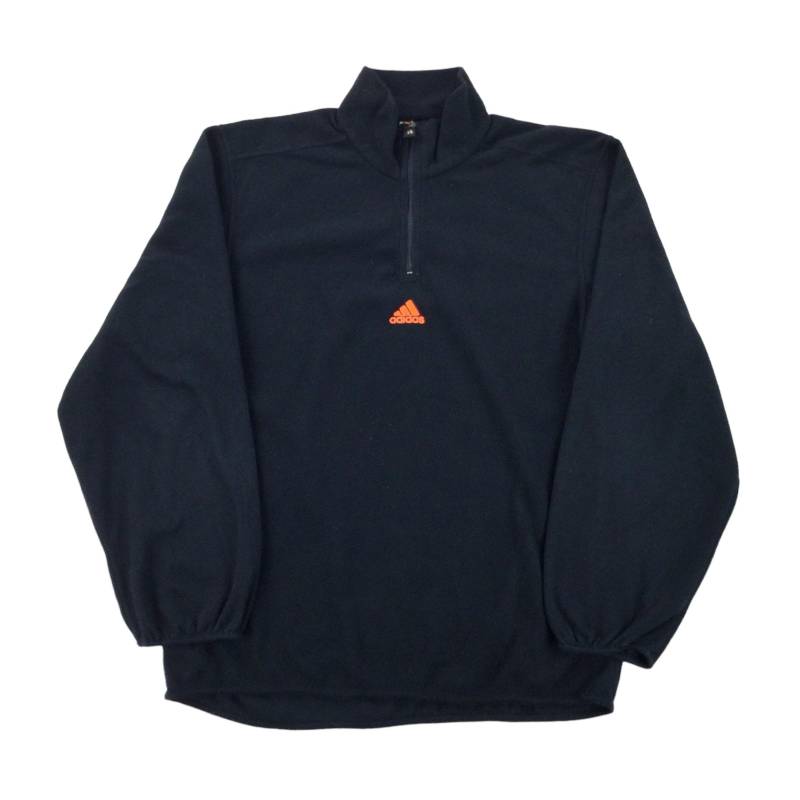 Vintage Adidas Center Logo Fleece Pullover - Xl Größe Männer Sweatshirt Gebraucht von aloisstudio