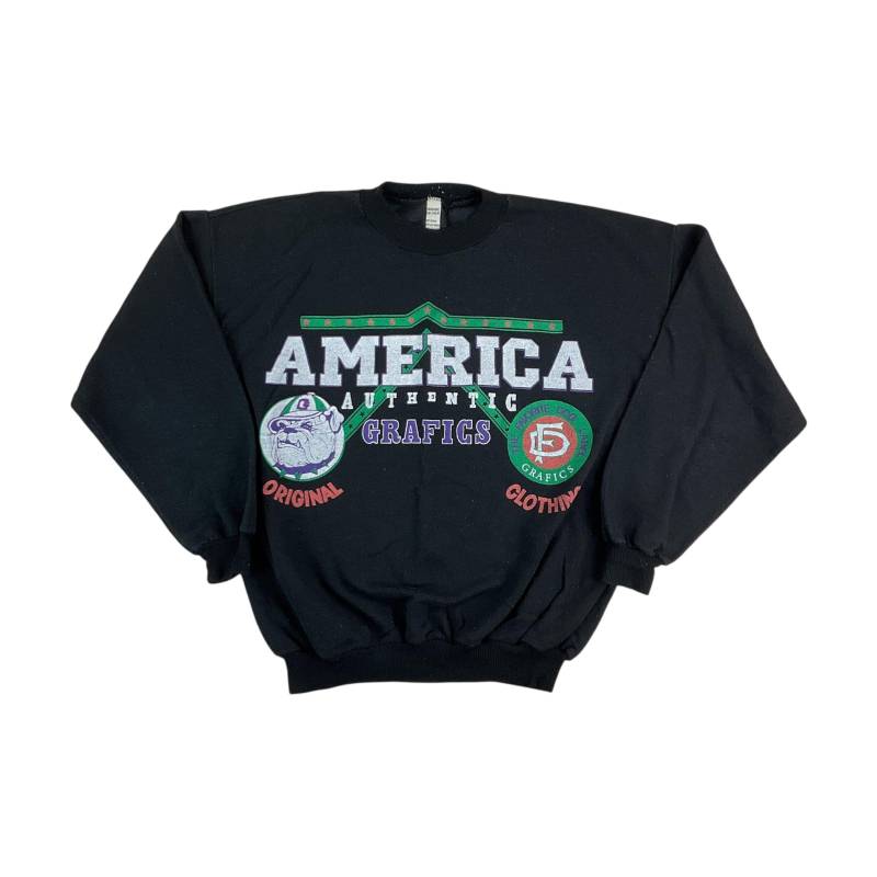 Vintage Amerika 80Er Jahre Grafik Sweatshirt - Große Größe Männer Pullover Gebraucht von aloisstudio
