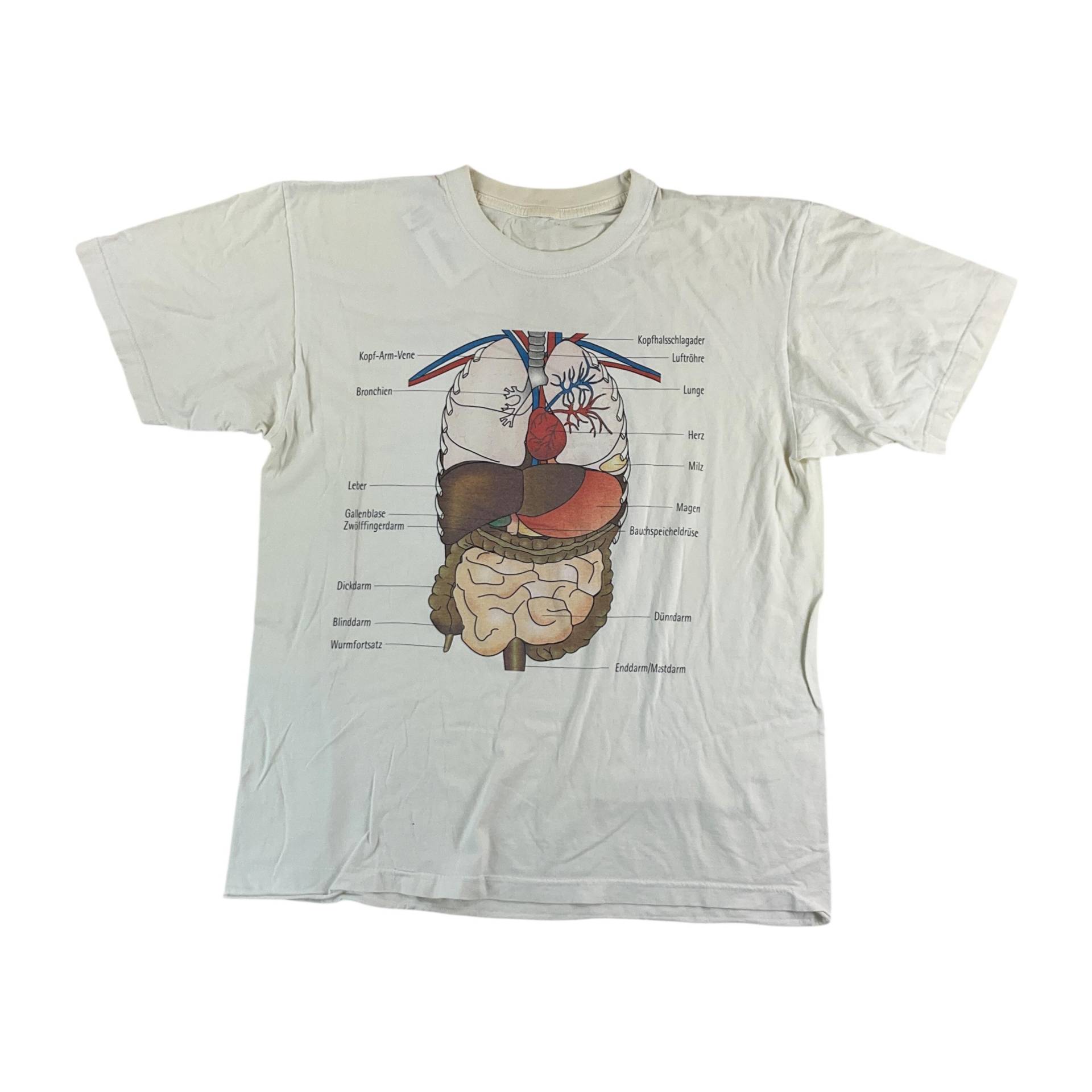 Vintage Anatomie 90Er Jahre Grafik T-Shirt - Großes Männer Top Männliches Gebrauchtes von aloisstudio