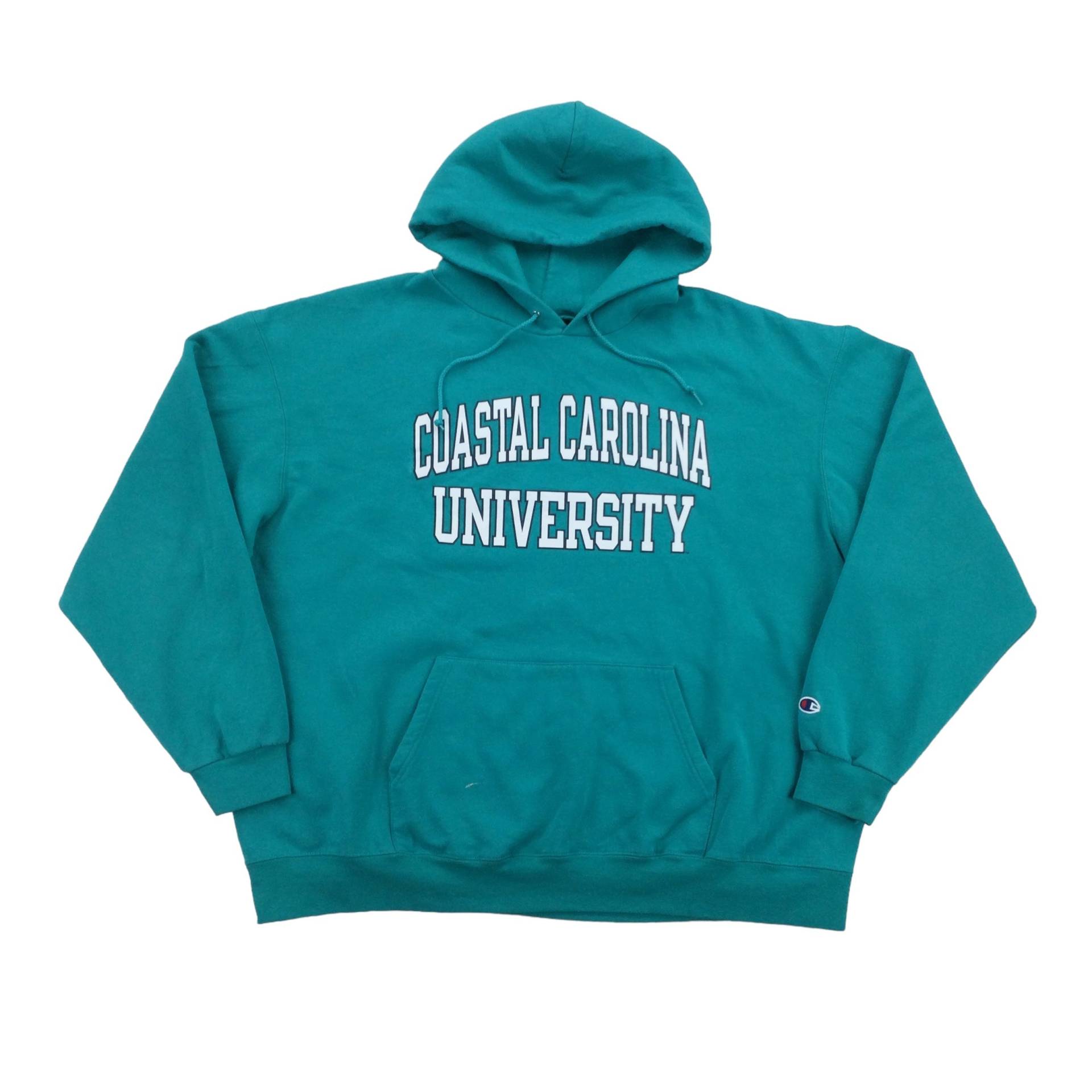 Vintage Champion Coastal Carolina Universität Hoodie - Xxl Größe Männer Pullover Männlich Gebraucht von aloisstudio