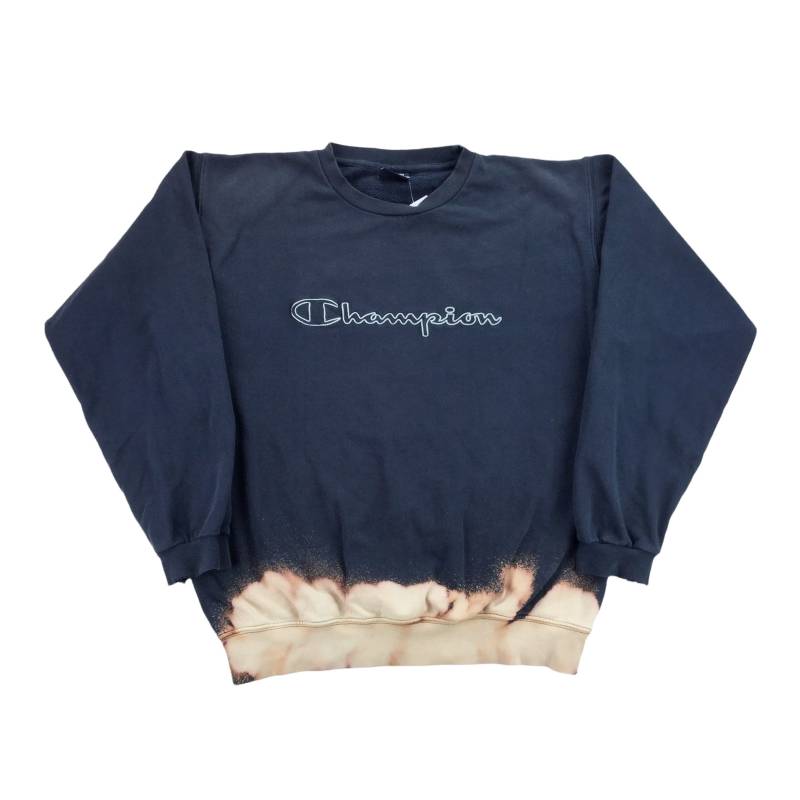 Vintage Champion Spellout Tie Dye Sweatshirt - Große Herren Pullover Gebraucht von aloisstudio