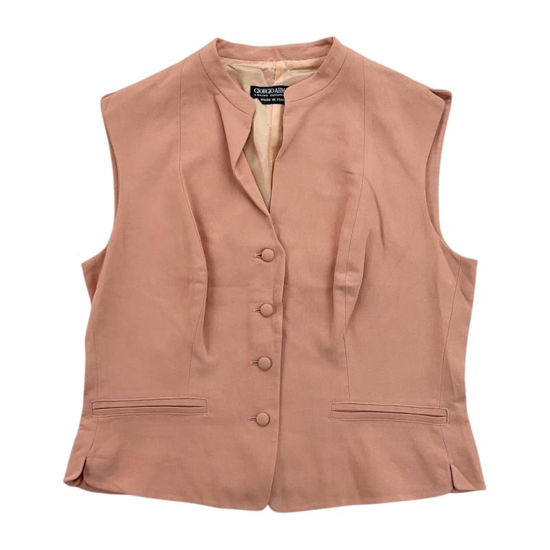 Vintage Giorgio Armani 80Er Jahre Knopf Weste - Frauen/Größe M Frauen Pullunder Damen Pullover Sleveless Gebraucht von aloisstudio
