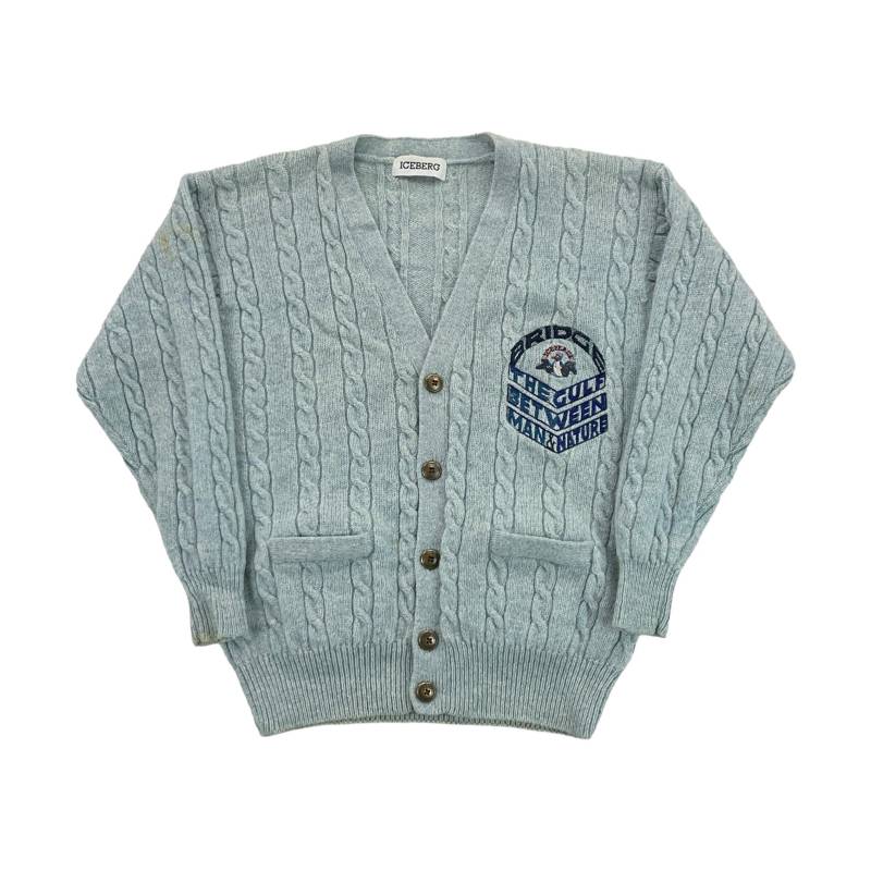 Vintage Iceberg 90Er Jahre Cardigan - Xxl Größe Herren Pullover Male Strickpullover Gebraucht von aloisstudio