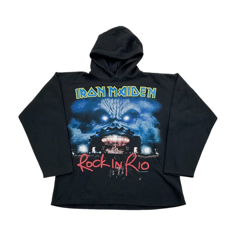 Vintage Iron Maiden "Rock in Rio' 2002 Hoodie - Mittlere Größe Männer Pullover Gebraucht von aloisstudio