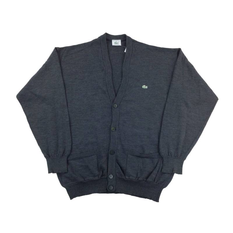 Vintage Lacoste 90S Cardigan - Xl Größe Männer Pullover Olivgrün Herren Strickpullover Gebraucht von aloisstudio