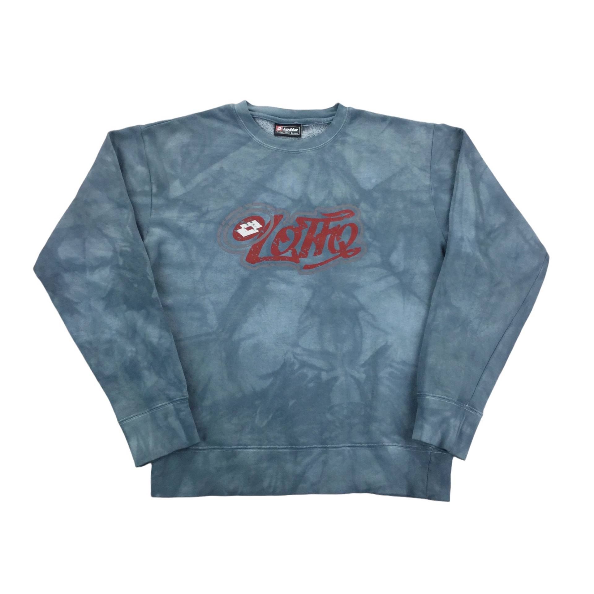 Vintage Lotto 90Er Jahre Tie Dye Sweatshirt - Xl Größe Männer Pullover Gebraucht von aloisstudio