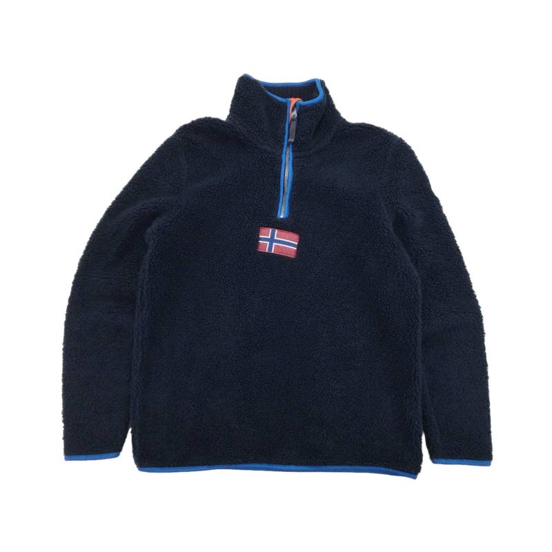 Vintage Napapijri Sherpa Fleece Pullover - Medium Größe Männer Male Sweatshirt Gebraucht von aloisstudio