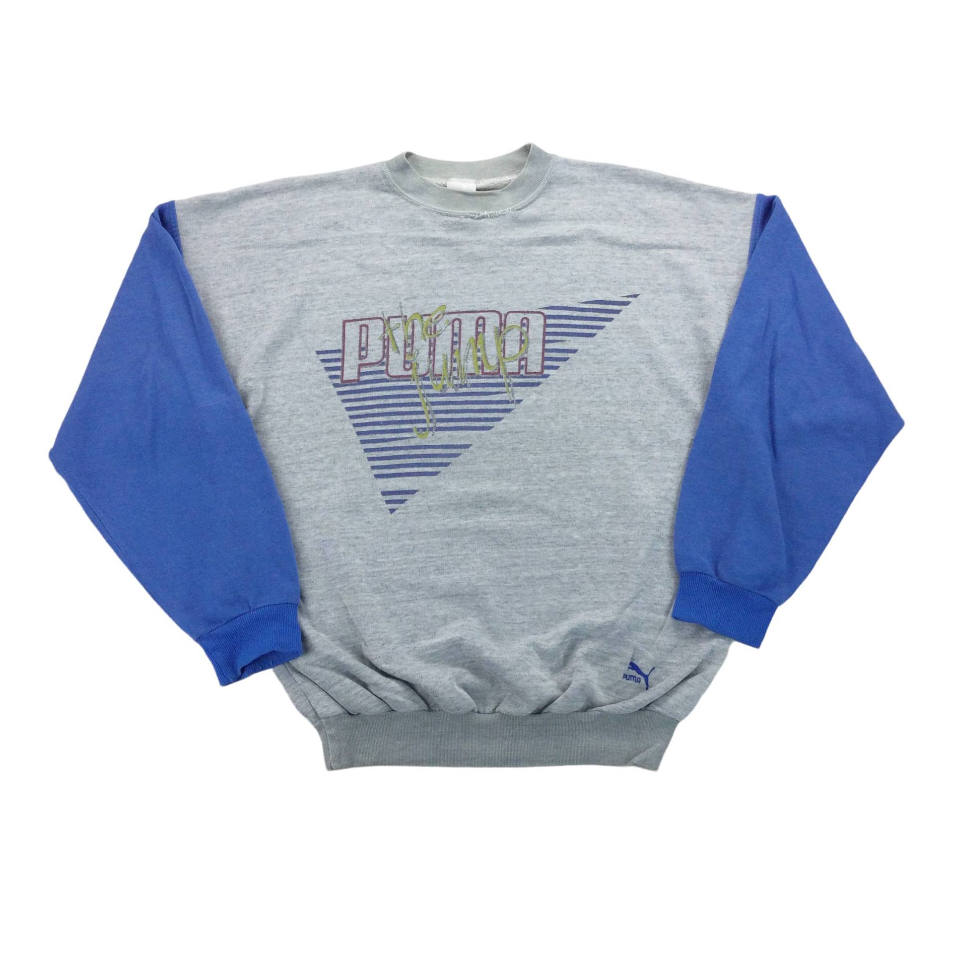 Vintage Puma 80Er Jahre Colorblock Sweatshirt - Large Size Männer Pullover Gebraucht von aloisstudio