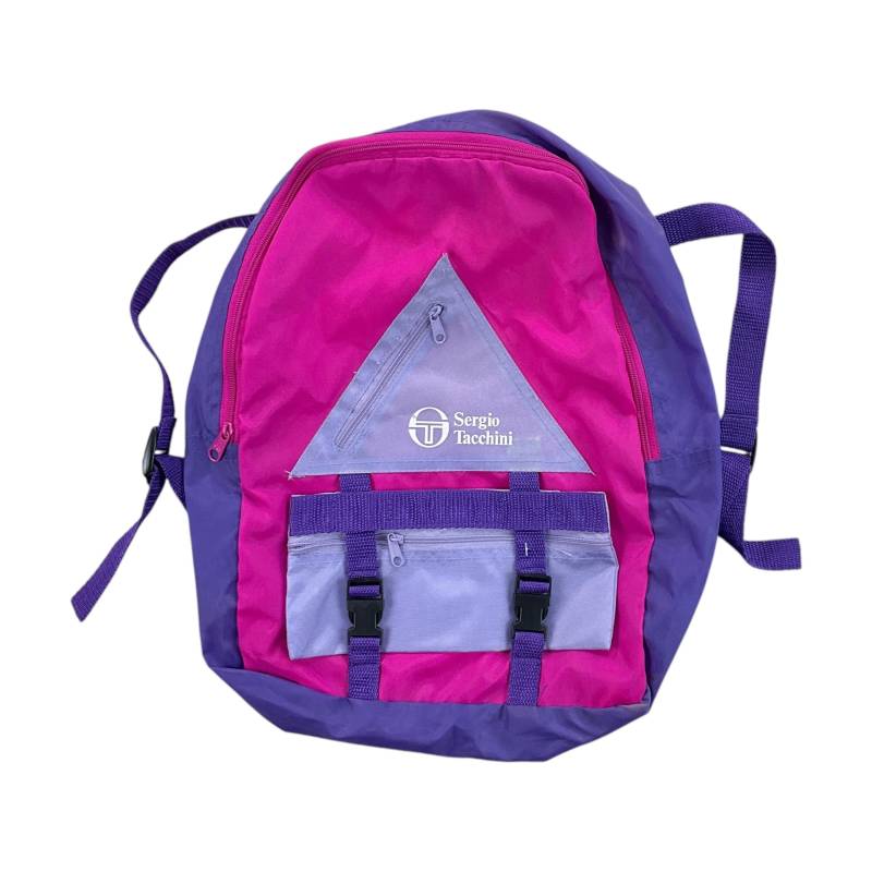 Vintage Sergio Tacchini 90Er Jahre Retro Rucksack Transport Hänkel Tasche Gebrauchte Trage von aloisstudio