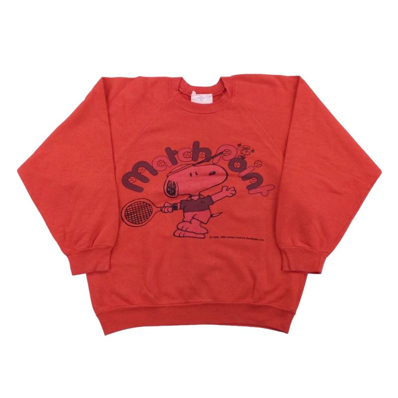 Vintage Snoopy Match Point 70Er Jahre Sweatshirt - Kleine Größe Männer Pullover Gebraucht von aloisstudio