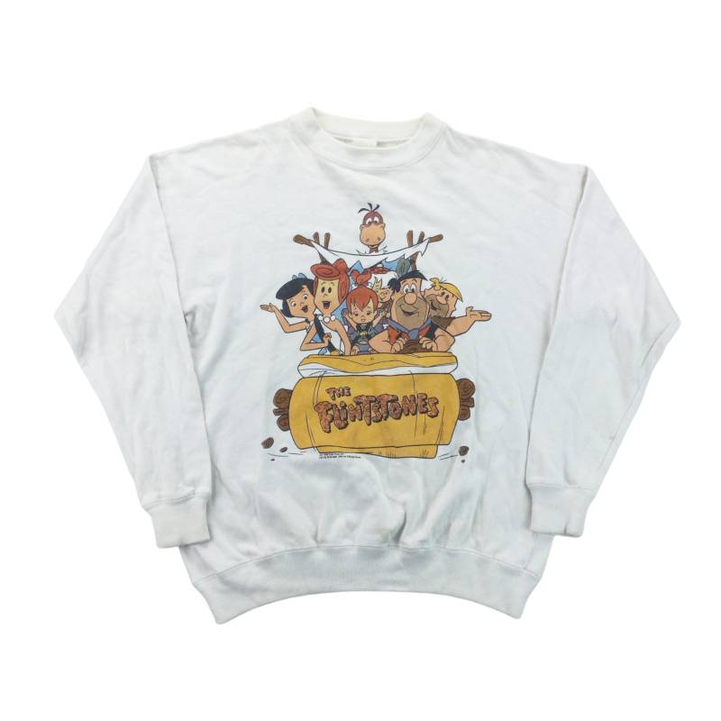 Vintage The Flintstones 1994 Grafik-Sweatshirt - Mittlere Größe Männer Pullover Männlich Gebraucht von aloisstudio