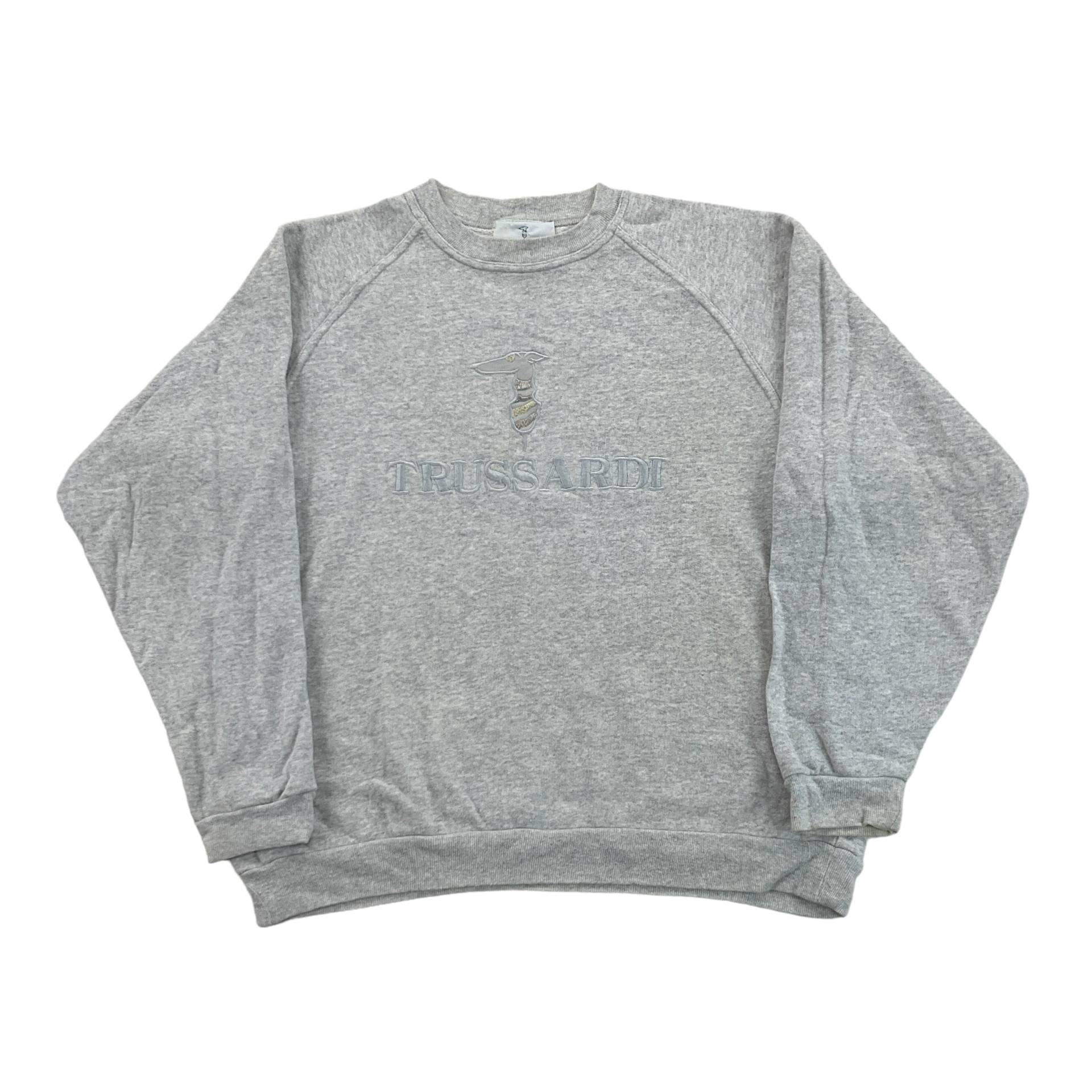 Vintage Trussardi 90Er Jahre Sweatshirt Spellout - Große Größe Männer Pullover Männlich Gebraucht von aloisstudio