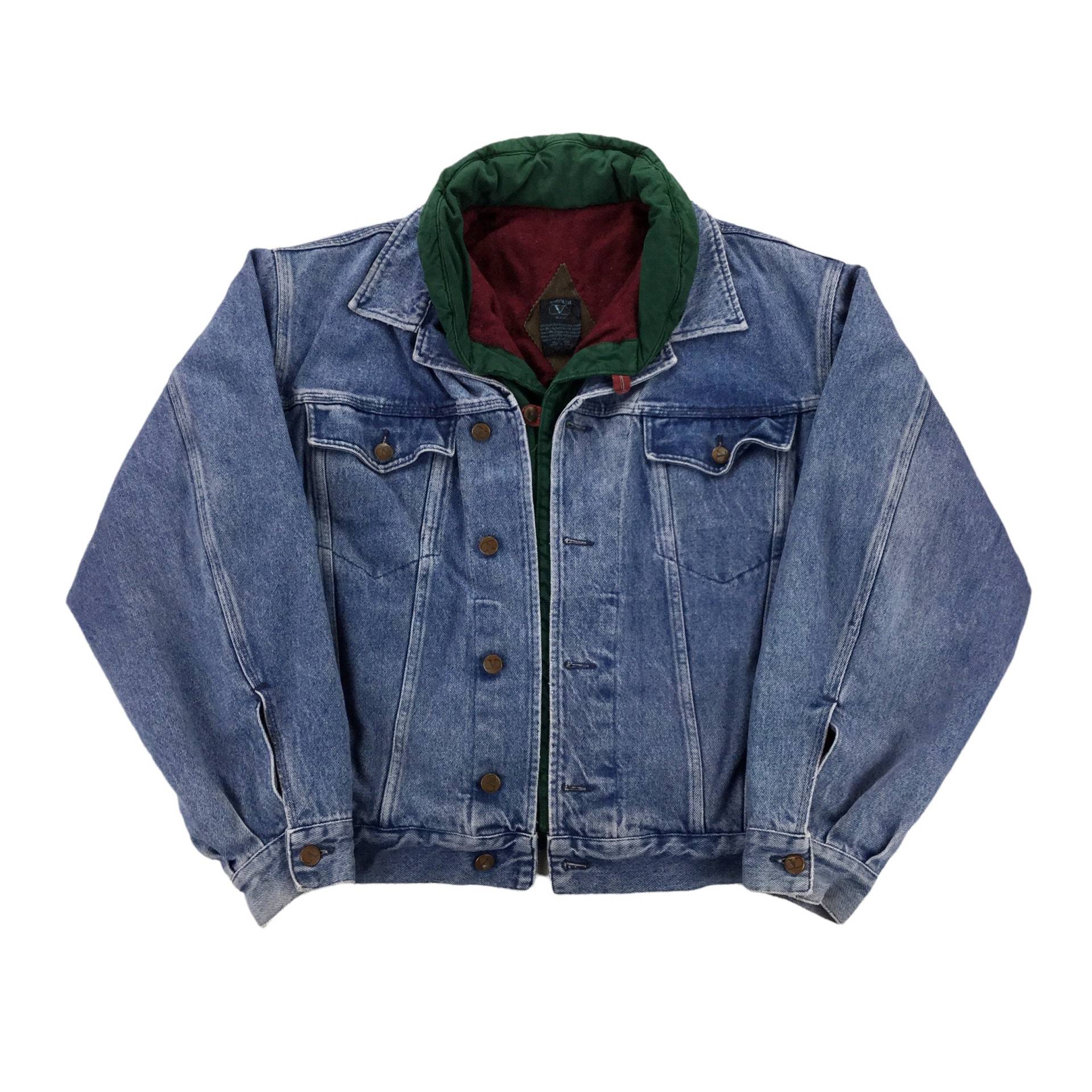 Vintage Valentino 90S Outdoor Jeansjacke - Mittlere Größe Männer Mantel Männerjacke Gebraucht von aloisstudio