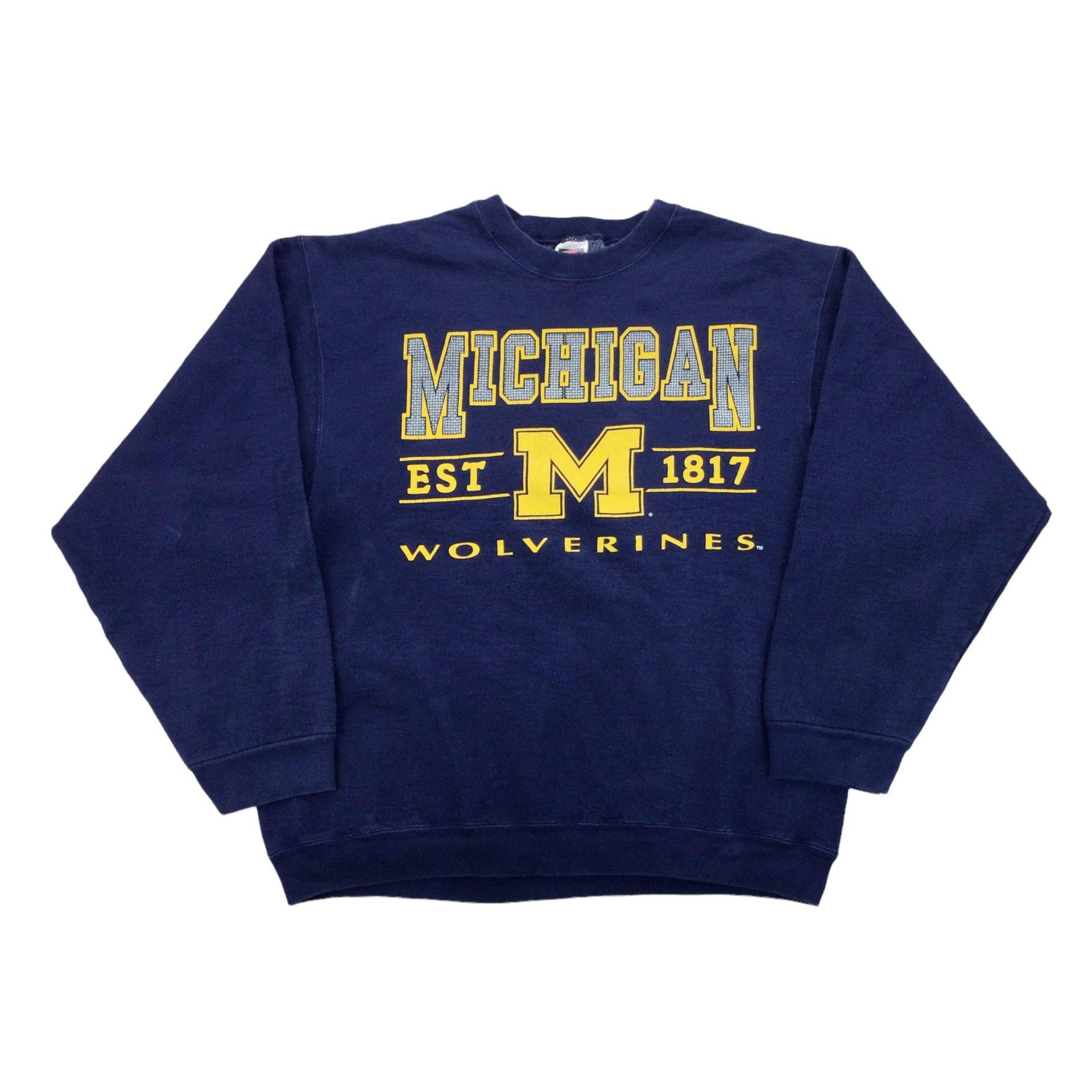 Vintagemichigan Universität Sweatshirt - Große Größe Männer Pullover Männlich Gebraucht von aloisstudio