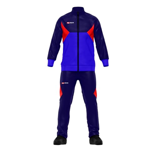 alpas Präsentationsanzug HERREN navy/rot Sportanzug Jogginganzug Freizeitanzug *AUSLAUFMODELL*, Größe: XL von alpas