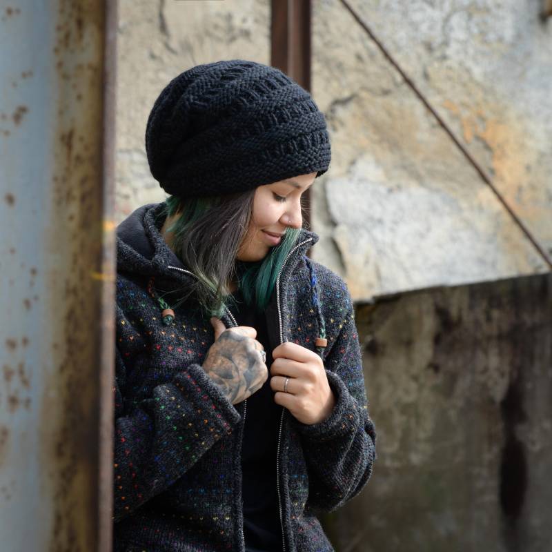 Beanie Wollmütze "Modell Hoa" Gefütterte Damen Strickmütze, Warme Wintermütze von alpengoa