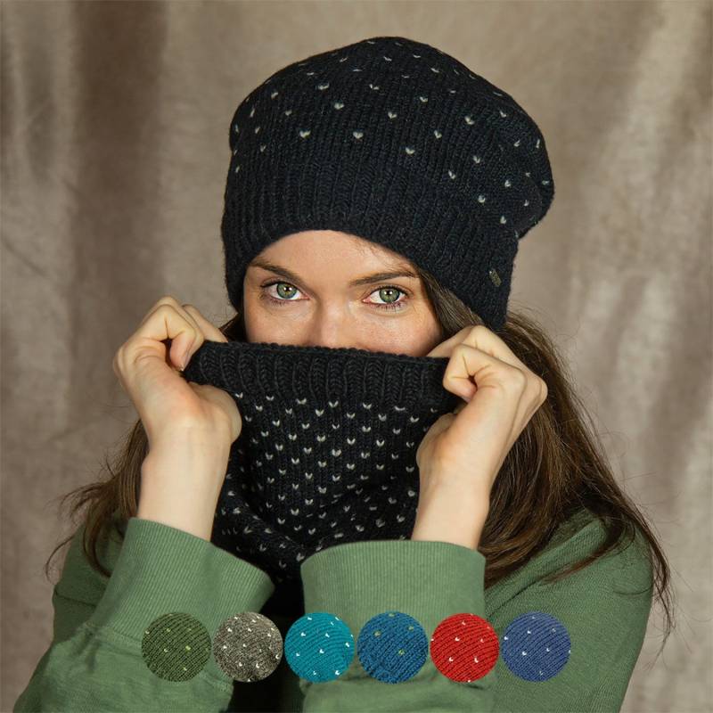 Gestrickter Loop "Modell Lima" - Komplett Gefüttert Halswärmer Aus Wolle von alpengoa