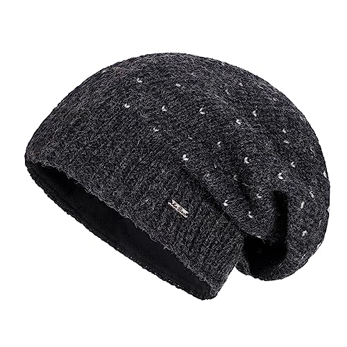 alpengoa McRon Damen Gefütterte Beanie Wintermütze Modell Lizzy Anthrazit 9597 von alpengoa