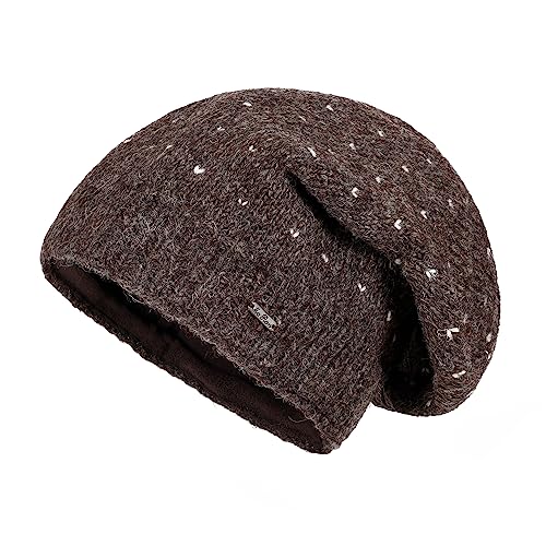 alpengoa McRon Damen Gefütterte Beanie Wintermütze Modell Lizzy Naturdunkelbraun 9198 von alpengoa