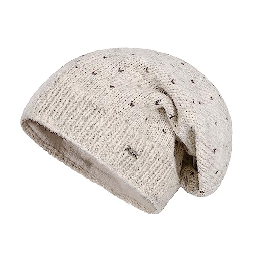 alpengoa McRon Damen Gefütterte Beanie Wintermütze Modell Lizzy Naturhellgrau 9491 von alpengoa