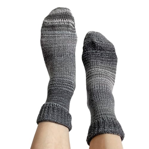 alpengoa 1 Paar Stricksocken mit Umschlag (Anthrazit 39-42) von alpengoa