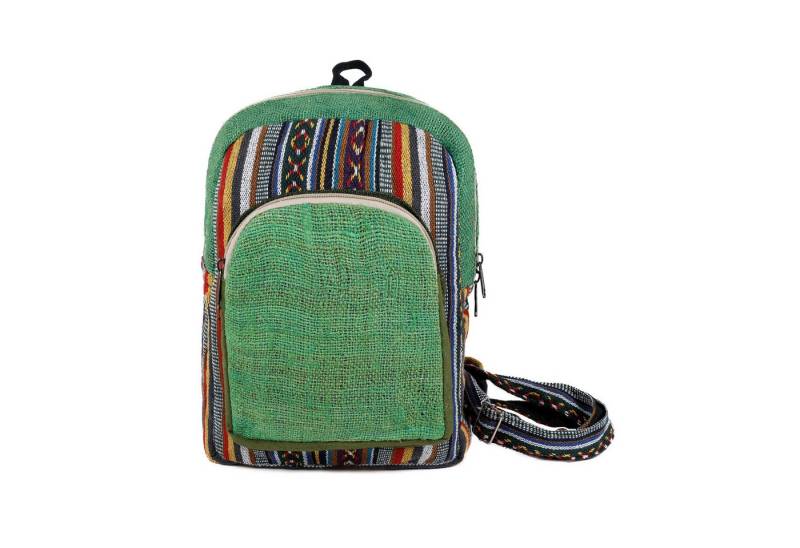 alpengoa Freizeitrucksack Kleiner Rucksack aus Hanf und Baumwolle (Gehri Handwerk), Made in Nepal von alpengoa