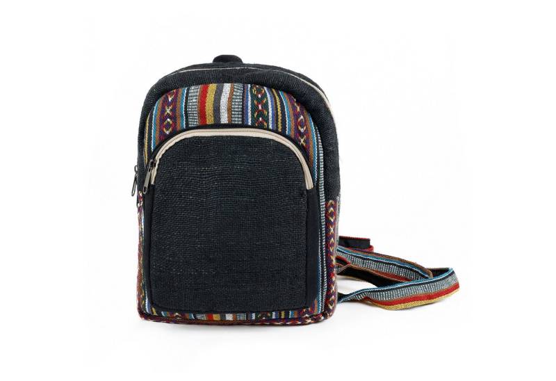 alpengoa Freizeitrucksack Kleiner Rucksack aus Hanf und Baumwolle (Gehri Handwerk), Made in Nepal von alpengoa