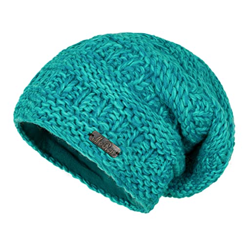alpengoa McRon Damen Gefütterte Beanie Wollmütze Modell Aloha J Mint Meliert von alpengoa