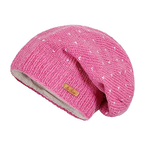 alpengoa McRon Damen Gefütterte Beanie Wollmütze Modell Lizzy Flamingo 26698 von alpengoa